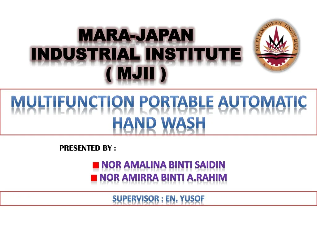 mara japan industrial institute mjii