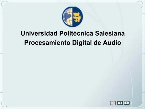 Universidad Polit cnica Salesiana Procesamiento Digital de Audio