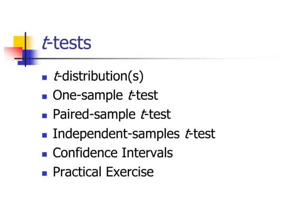 T-tests