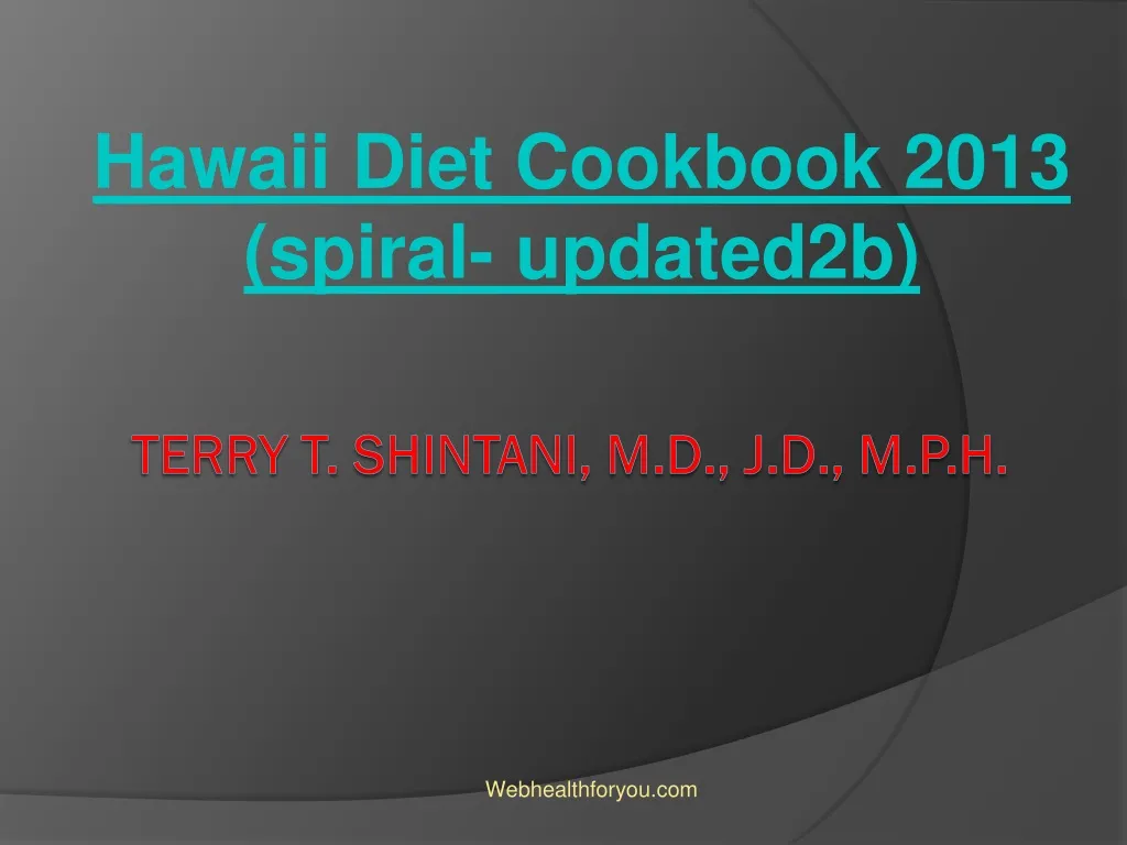 hawaii diet cookbook 2013 spiral updated2b