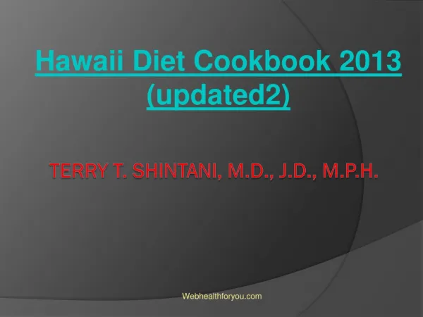 Hawaii Diet Cookbook 2013 (updated2) 9