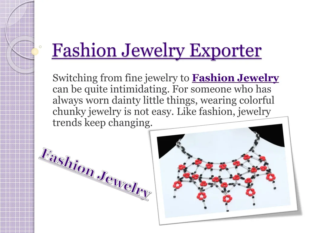 fashion jewelry exporter