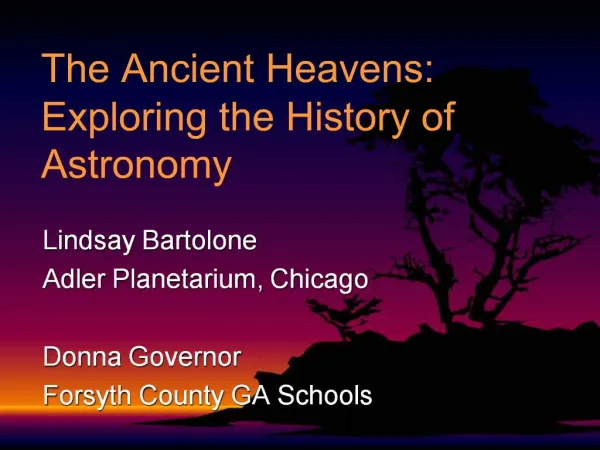 The Ancient Heavens: Exploring the History of Astronomy