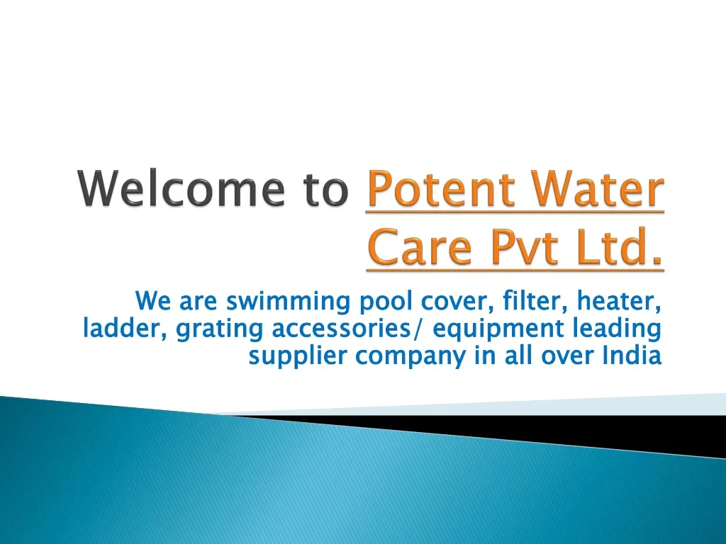 welcome to potent water care pvt ltd