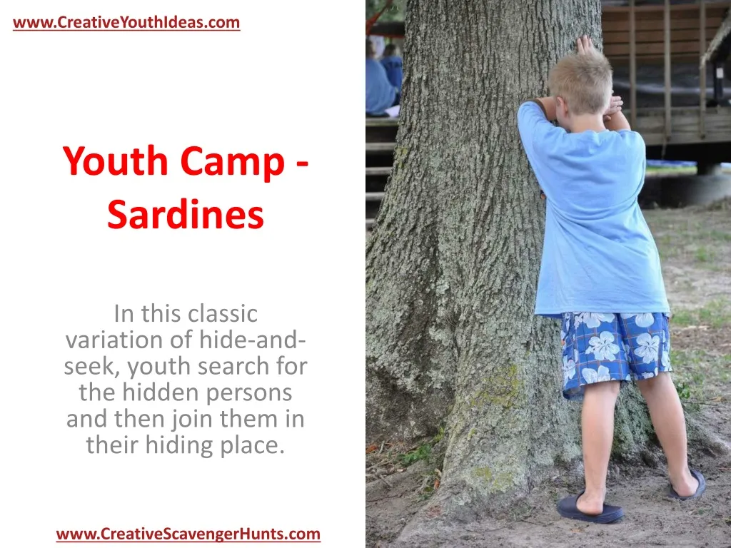 youth camp sardines