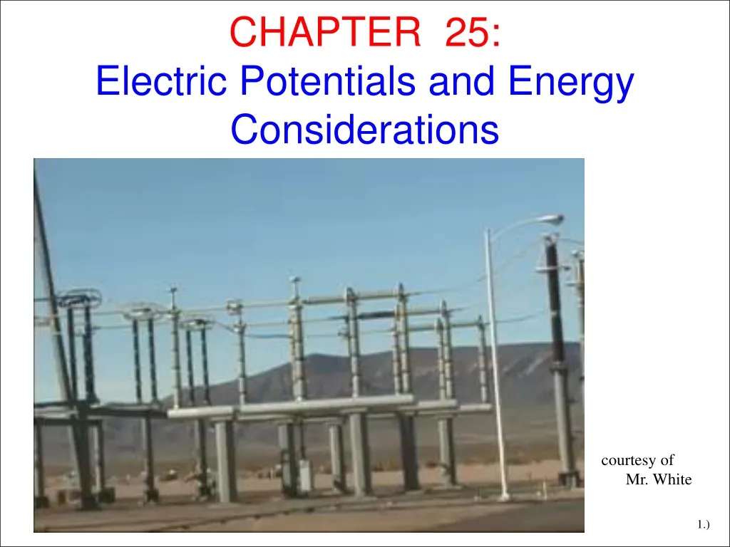 chapter 25 electric potentials and energy