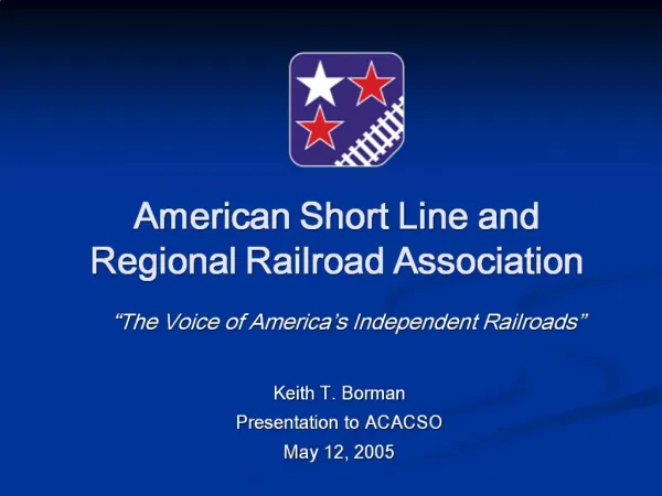 American Short Line and Regional Railroad Association
