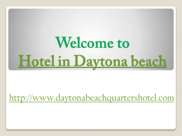 Daytona beach quarters hotel downtown