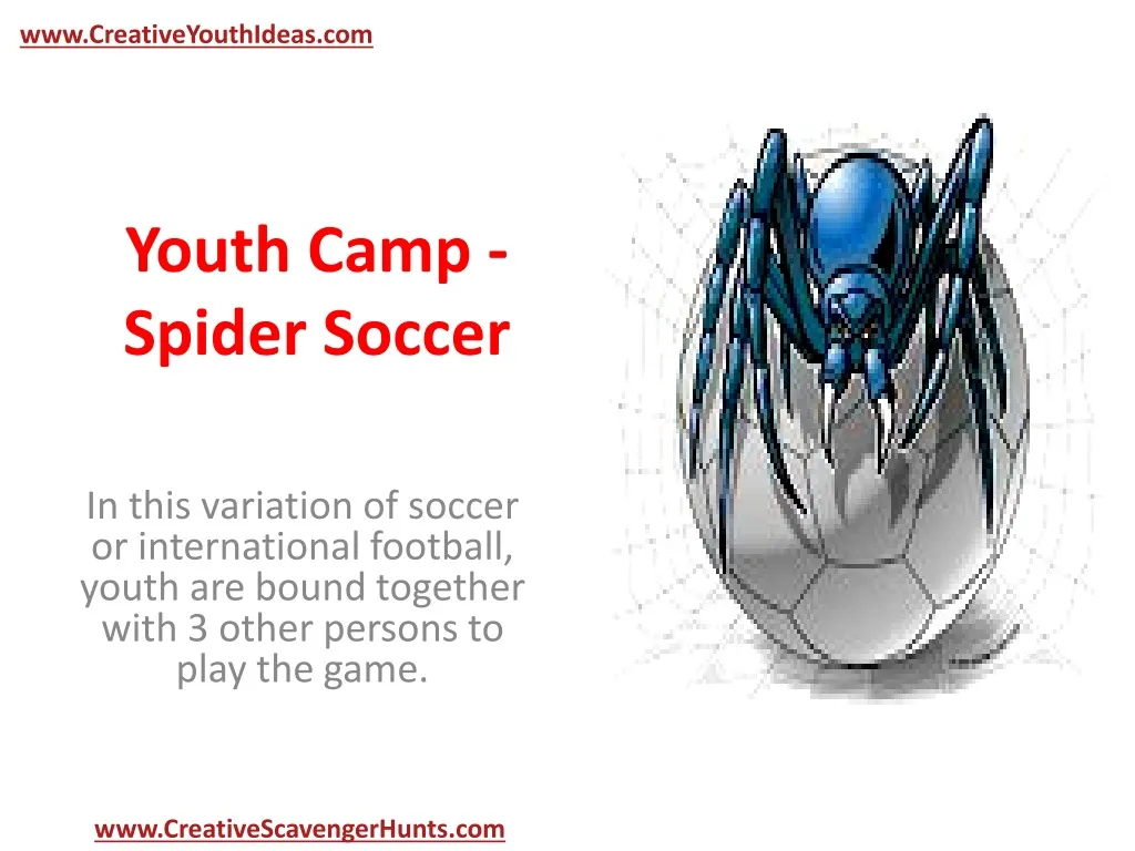 youth camp spider soccer