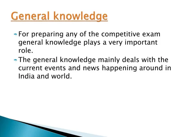 General knowledge