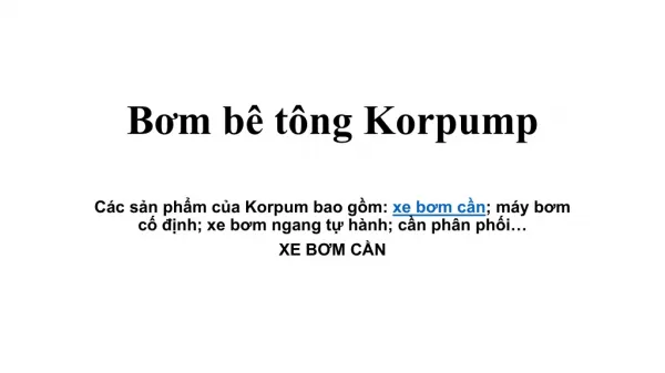 b m b t ng korpump