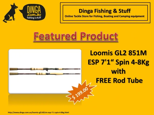 Loomis GL2 851M ESP 7'1" Spin 4-8Kg with free rod tube