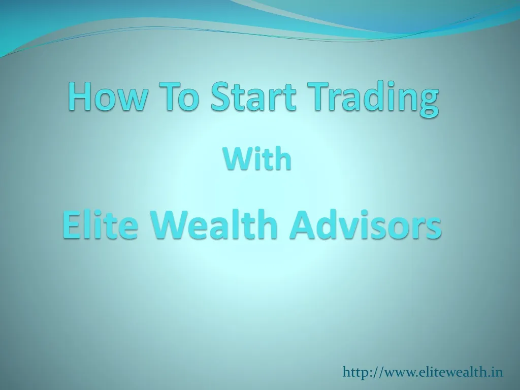 how to start trading