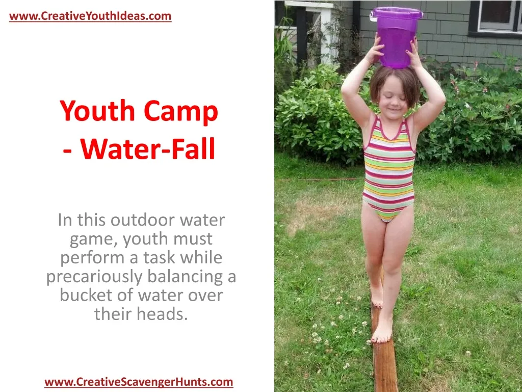 youth camp water fall