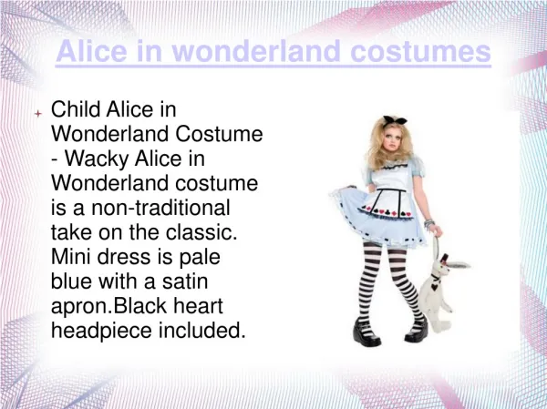 Alice in wonderland costumes