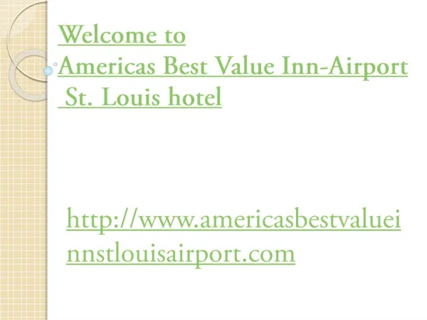 Americas Best Value Inn-Airport St. Louis hotel