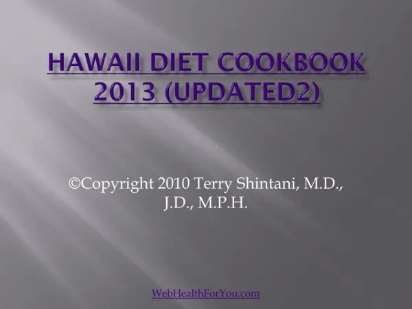 Hawaii Diet Cookbook 2013 (updated2)11