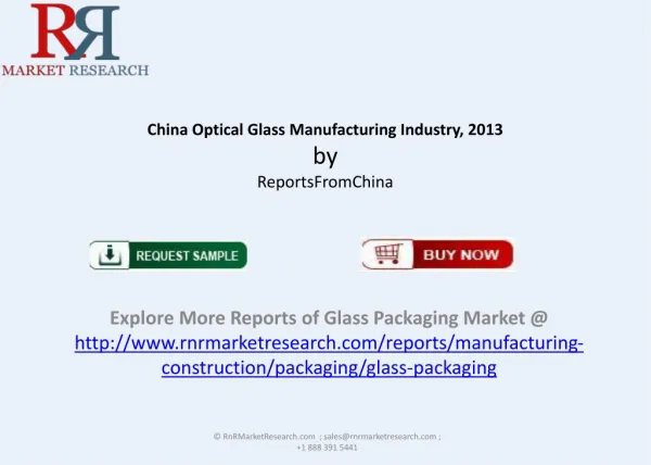China Optical Glass Manufacturing Industry, 2013