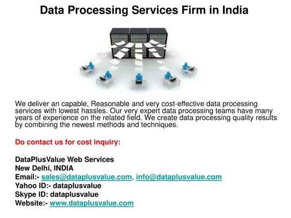 Data Processing Services Firm in India