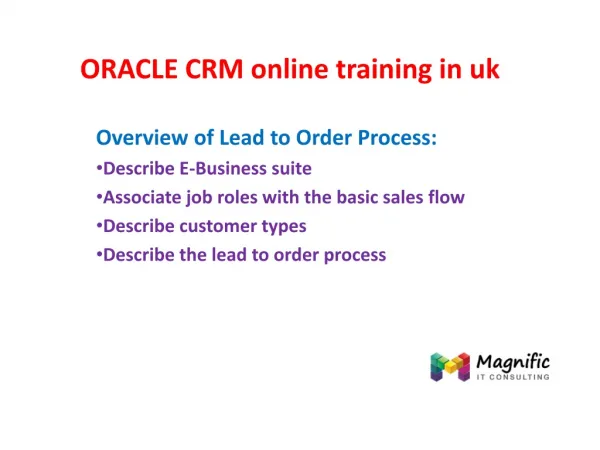 ORACLE CRM online training and corporeter trainars in uk