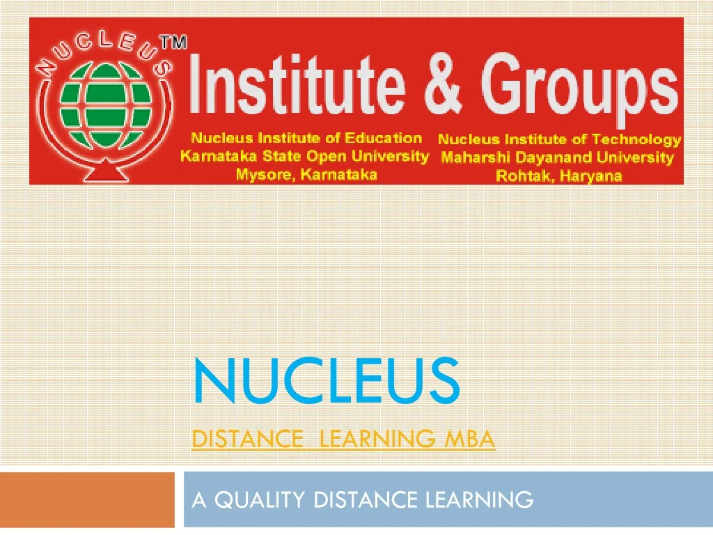 nucleus distance learning mba