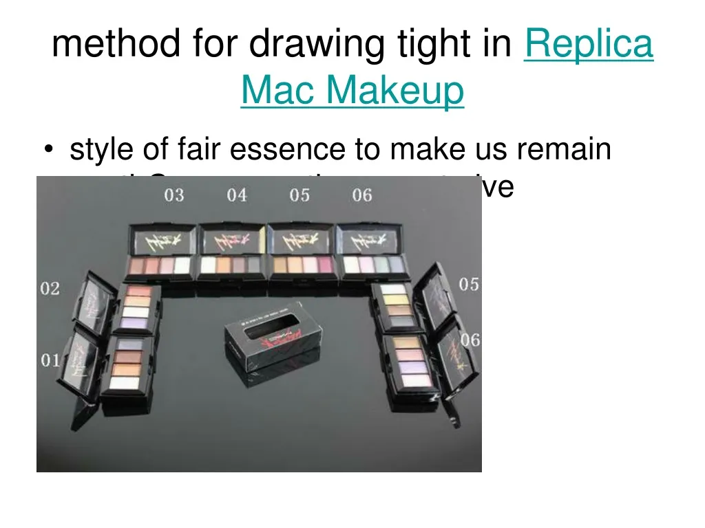 method for drawing tight in replica mac makeup
