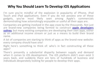 apple iphone app development