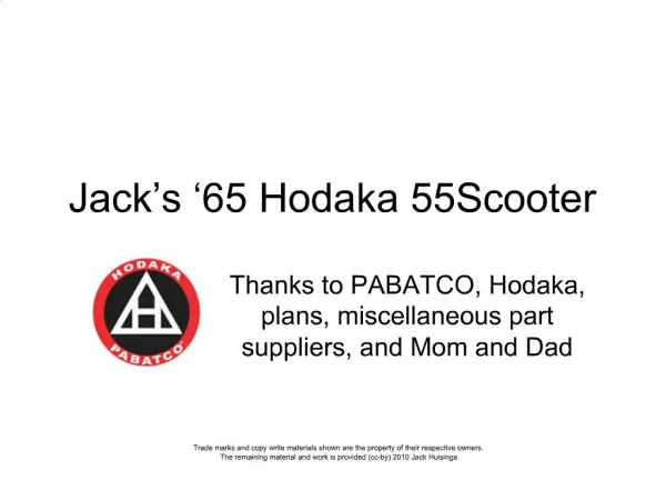 Jack s 65 Hodaka 55Scooter