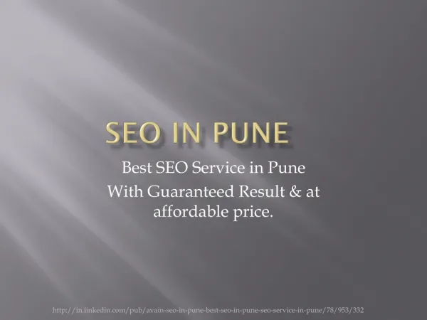 Best SEO Service in Pune - Guarnteed and Affordable