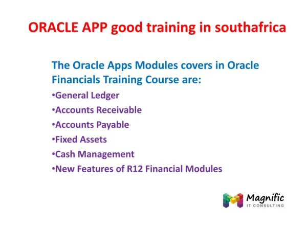 ORACLE APP good training in southafrica