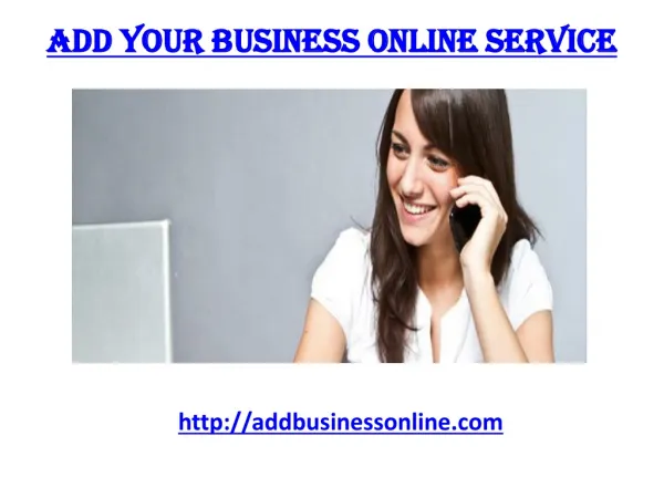 Add Your Business Online Service