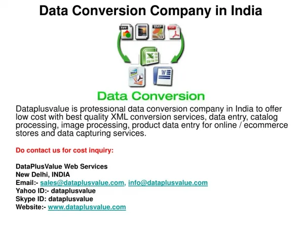 Data Conversion Company in India