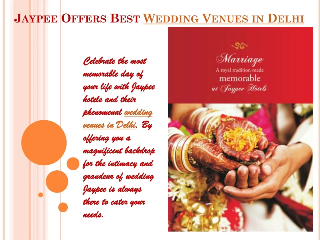 jaypee offers best wedding venues in delhi