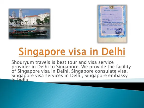 Singapore visa in Delhi