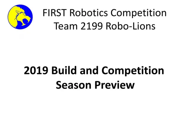 FIRST Robotics Competition Team 2199 Robo-Lions