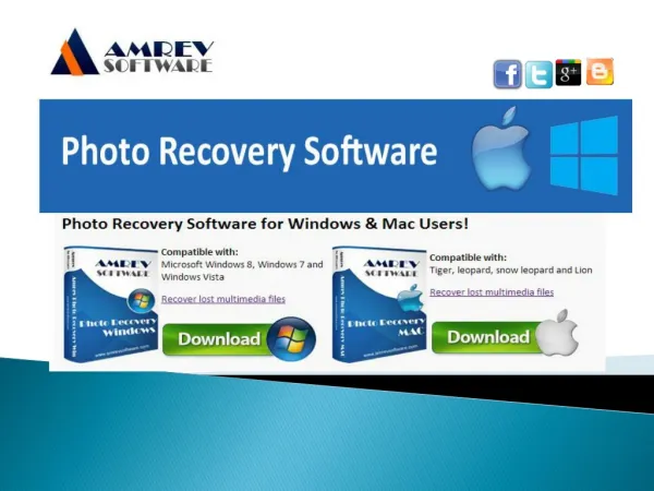 Amrev Photo Recovery Software for Mac