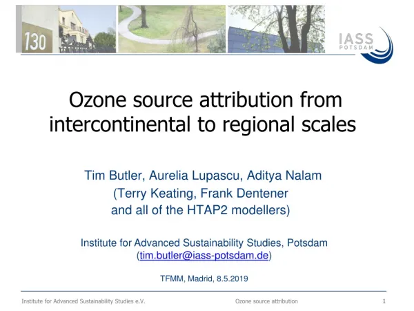 Ozone source attribution from intercontinental to regional scales