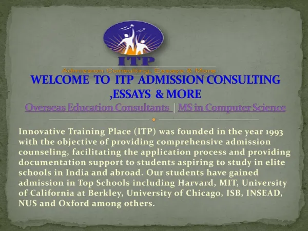 Overseas Education Consultants | MS in Computer Science