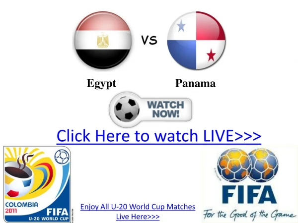 egypt vs panama u20 live stream hd!! fifa u-20 world cup '11