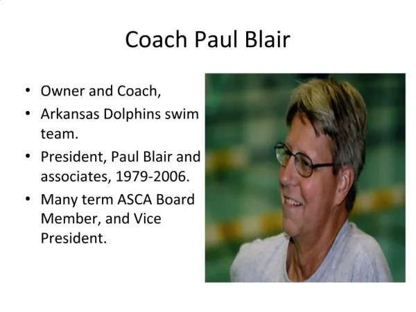 Coach Paul Blair