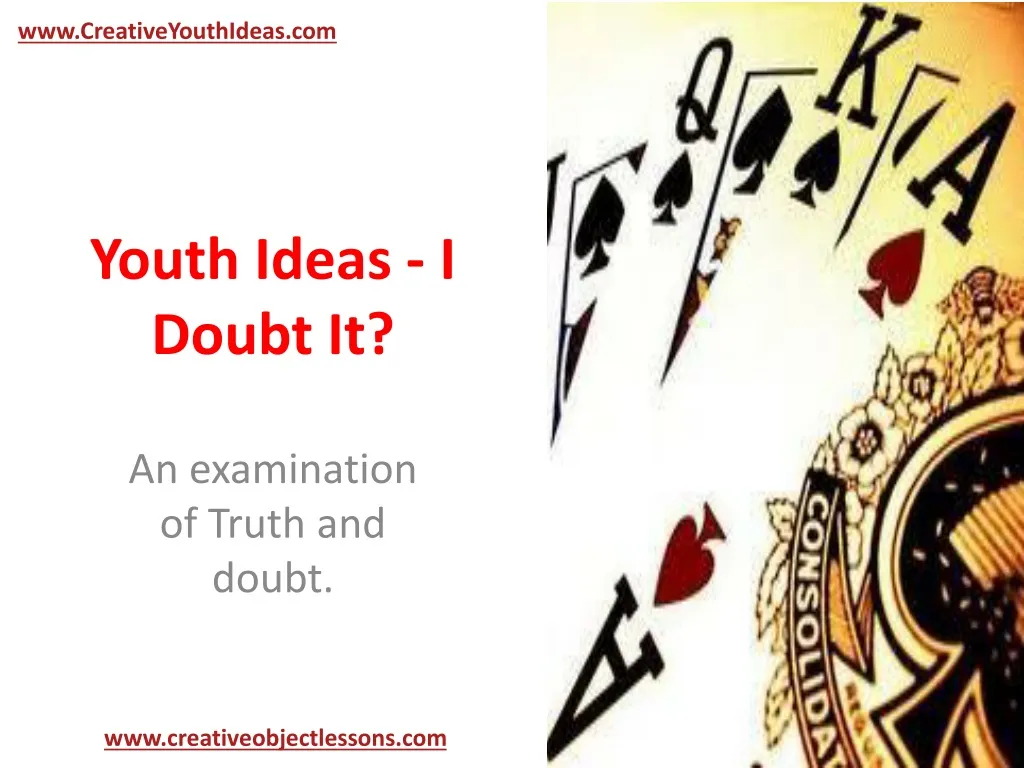 youth ideas i doubt it