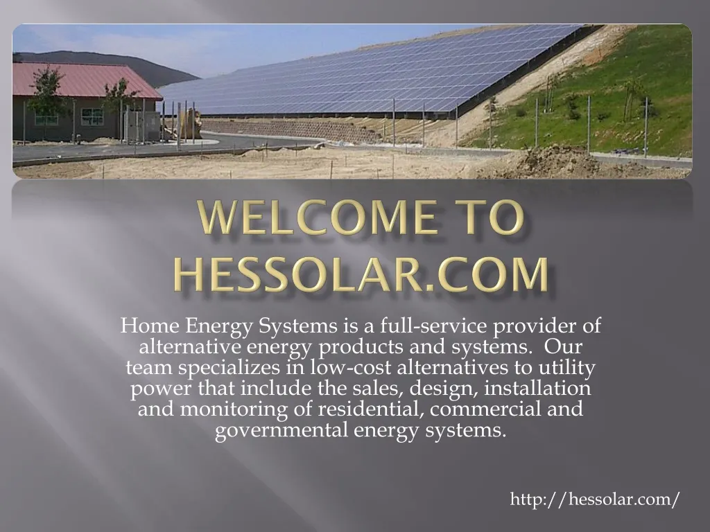 welcome to hessolar com
