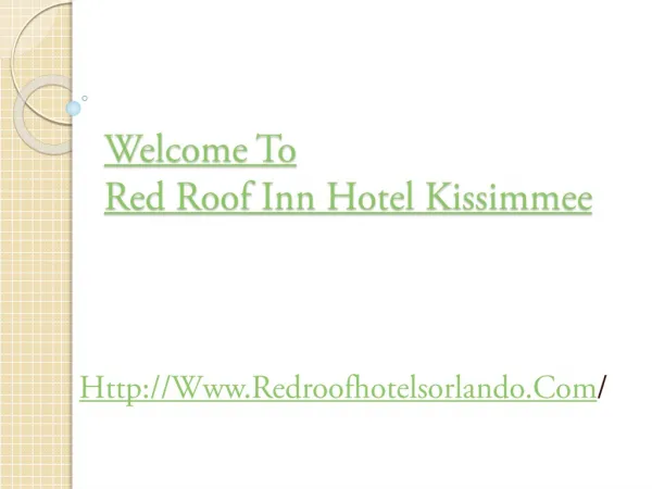 Red Roof Inn hotel Animal Kingdom