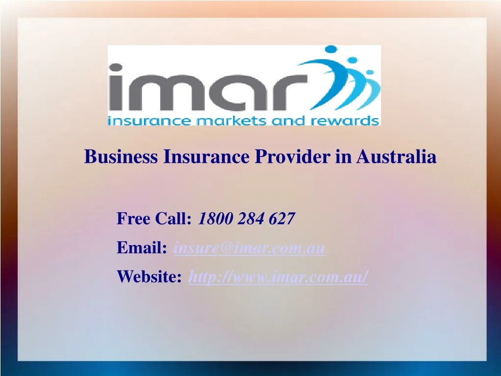 business insurance provider in australia