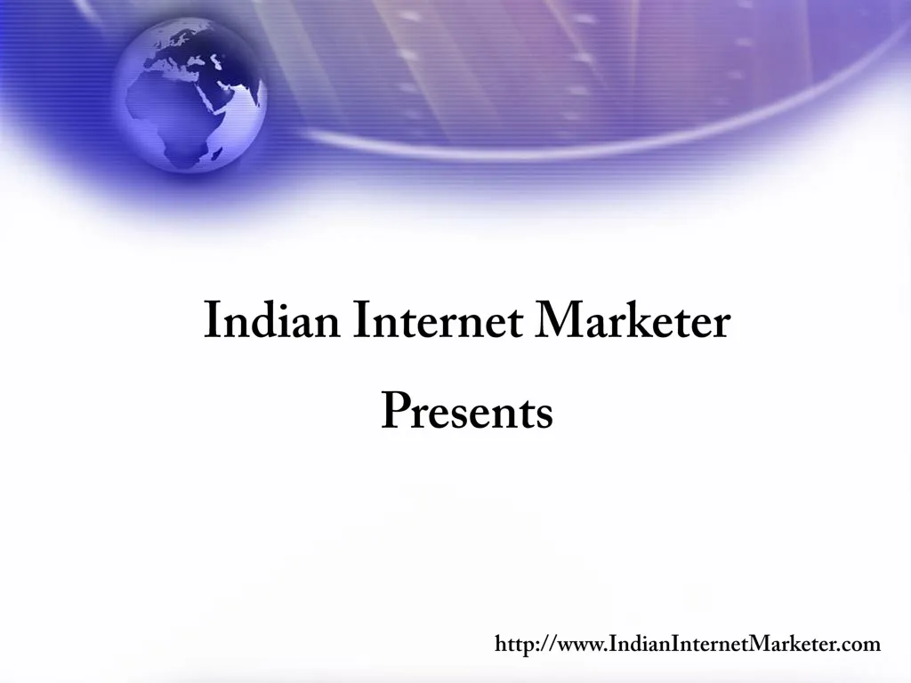 indian internet marketer presents