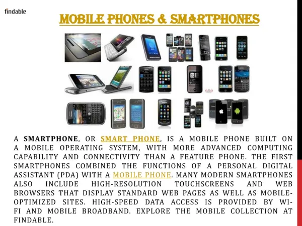 Explore Mobile Phones and Smartphones at Findable