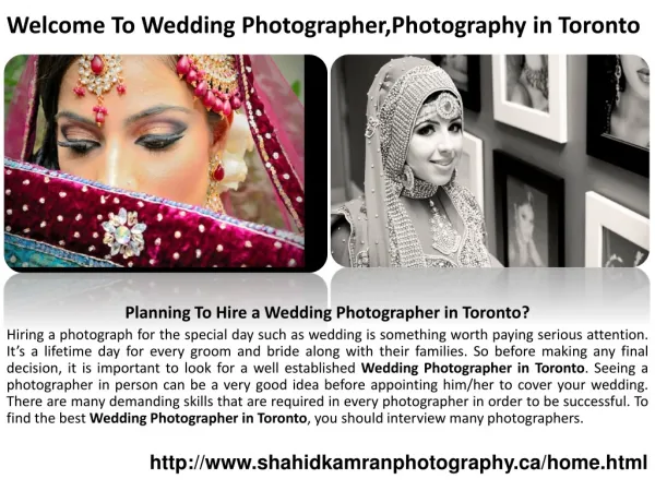 Wedding Photographer in Toronto
