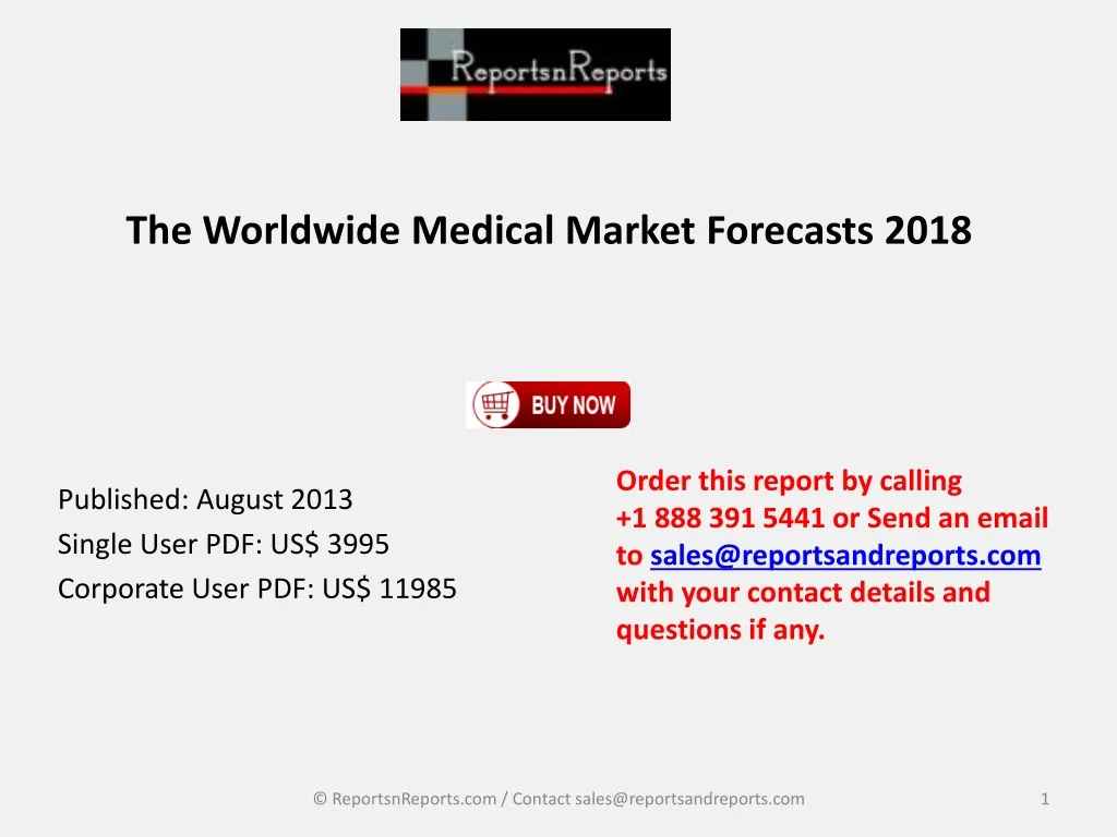 the worldwide medical market forecasts 2018
