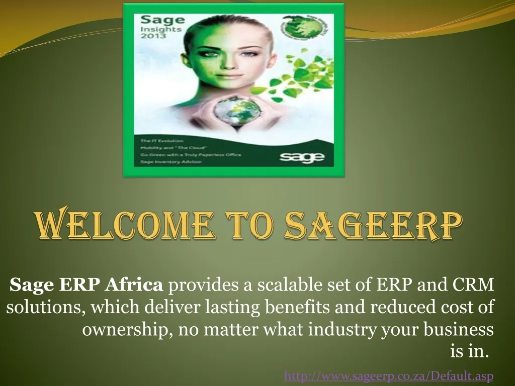 welcome to sageerp