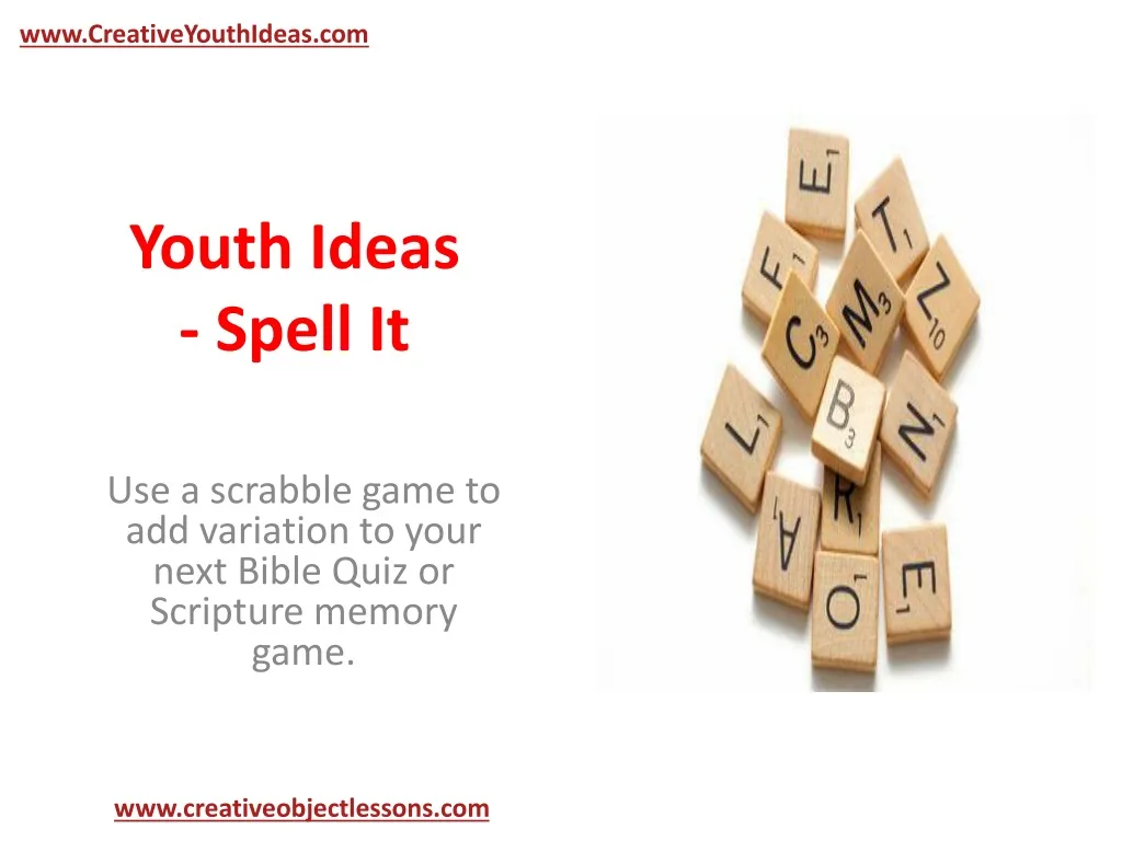 youth ideas spell it